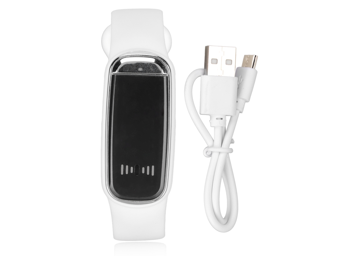 Relógio Mali digital, LED, carregável, 12/24h, branco