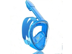 Máscara De Snorkel Facial Para Niños, Equipo De Snorkel Con Soporte Para Cámara, Visión Panorámica 180 Grados, Anti Niebla Y Anti Fuga Svt Azul