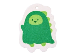 Espuma de Polpa de Madeira Compressa Cartoon Dinossauro Verde para Limpeza de Cozinha e Pratos Durável