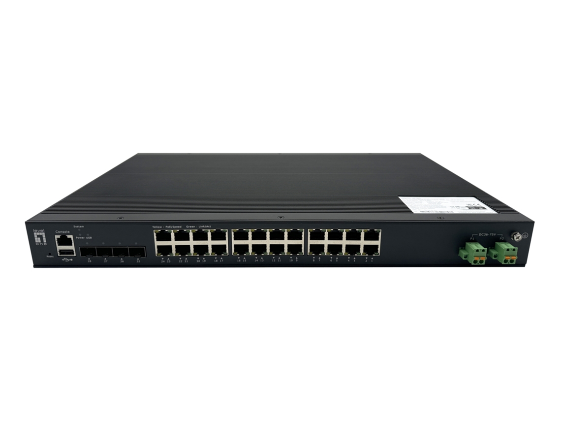 Ixp 2871 Switch De Rede Gerenciado L2 Gigabit Ethernet Power Over Ethernet (poe) Preto Levelone (10/100/1000)