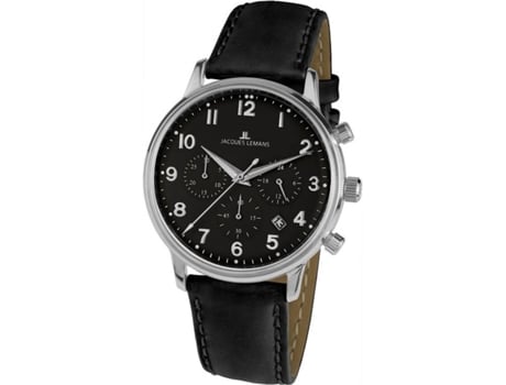 Relógio JACQUES LEMANS Mulher (Pele - Preto)