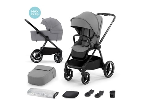 Carrinho de Bebé KINDERKRAFT Nea Platinum Grey (2 em 1)