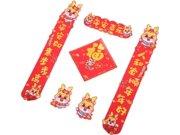 Conjunto De Dísticos Decorativos Em Estilo Chinês Para O Festival De 2024