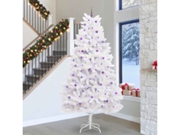 Vidaxl Árvore De Natal Articulada Artificial Branco 300 Cm Pvc E Aço