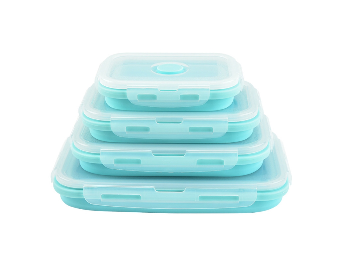 Lancheira, Em Silicone, Dobrável, Para Lanches, Adequado A Freezer, Micro-ondas, Lava-louças