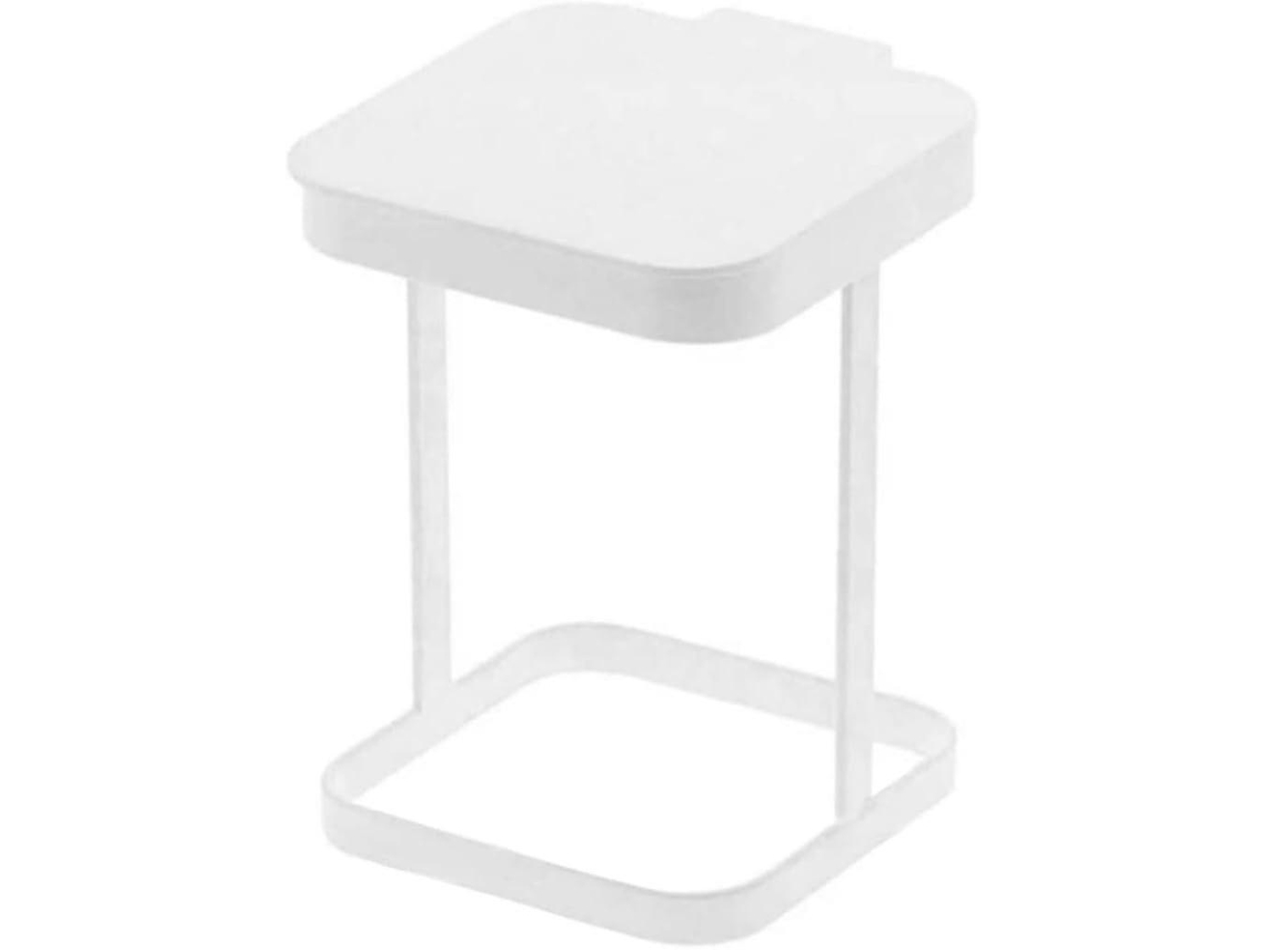 Saco de lixo portátil de mesa de metal branco Slowmoose para cozinha e banheiro