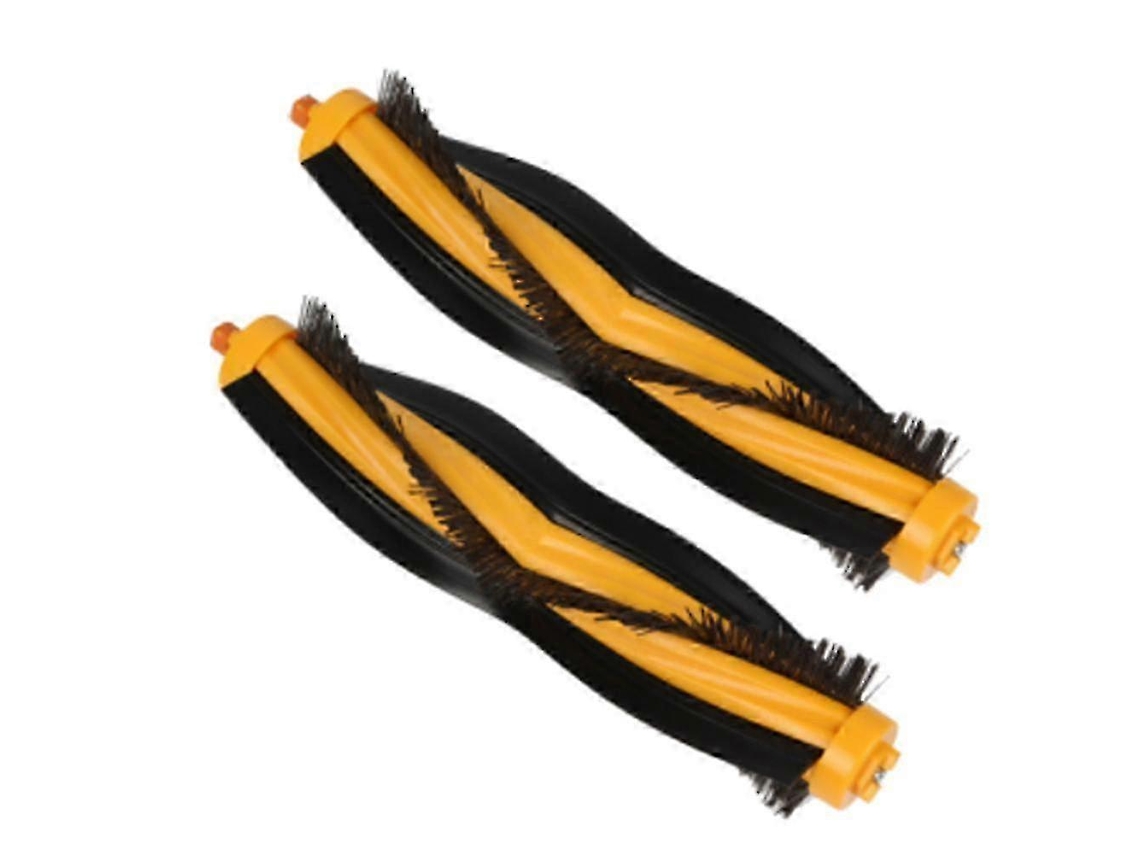 Robot Vacuum Cleaner Main Brush Replacement Parts, Plastic, Yellow Black, Compatible With Ozmo 930, 2 Pack