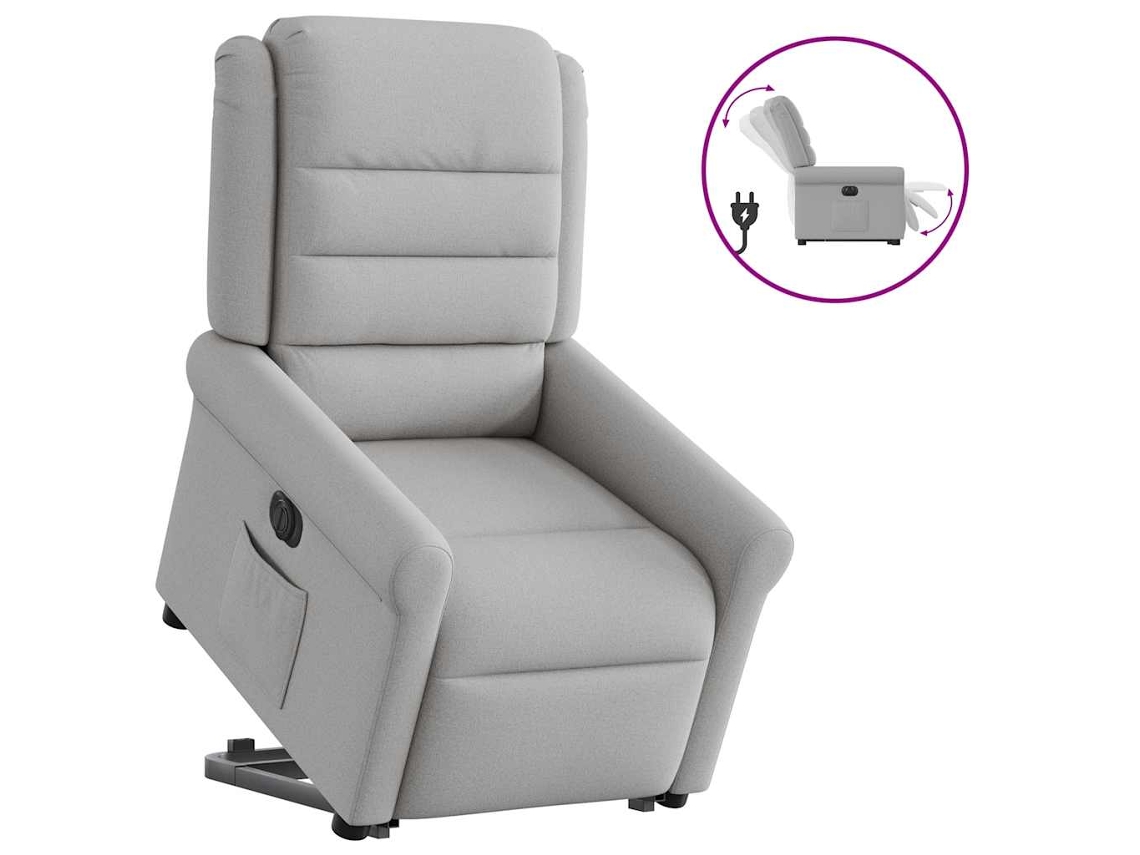 Electric Stand Up Recliner Chair, Electric Stand Up Recliner Chairs Vidaxl Cinzeto Tecido