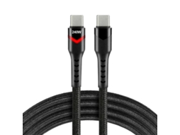 Cabo Usb c EVERACTIVE, Usb Tipo C para Laptop, Celular e Tablet, 1 M, Led Rgb