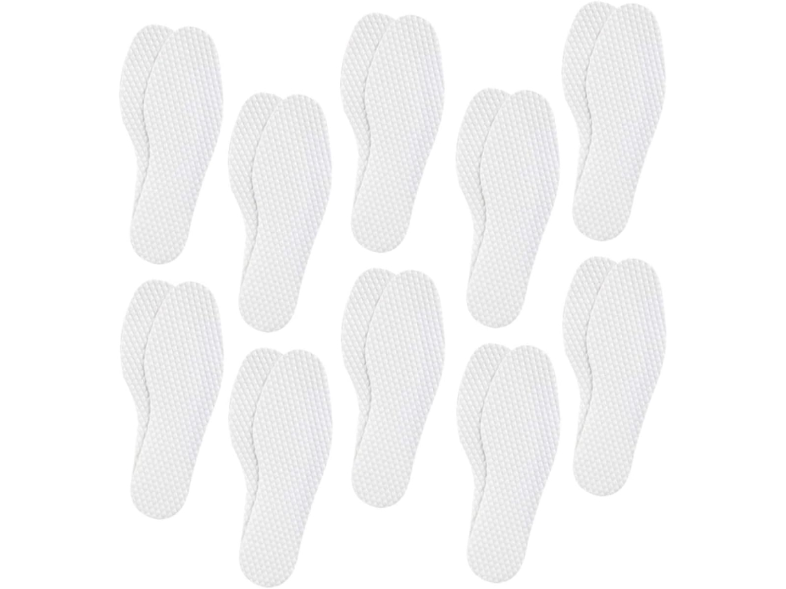 Palmilhas Respiráveis E Absorventes De Suor, Descartáveis, Pacote Com 10 Pares, Feitas De Celulose Fina, Antiderrapantes