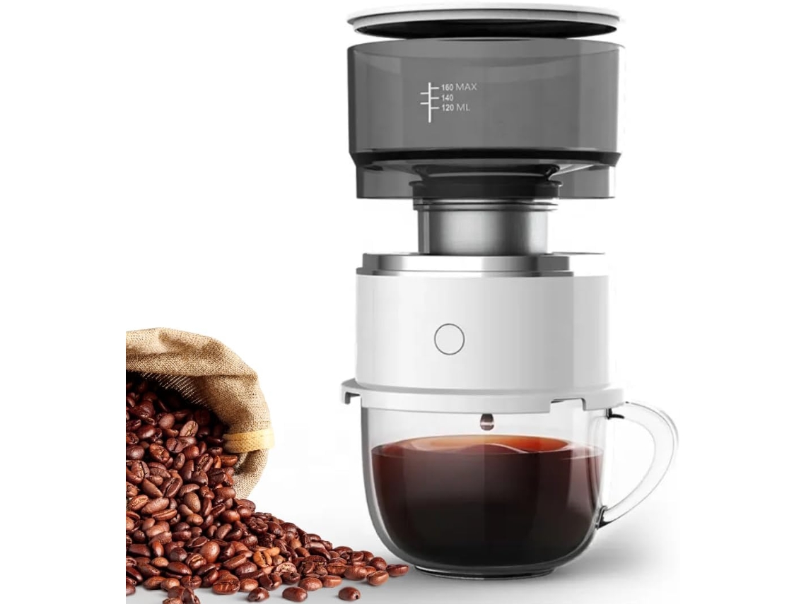Cafeteira Portátil De Expresso E Prensa Francesa, Mini Elétrica Para Viagens, Camping Atividades Ao Ar Livre, Compacta Com Preparo Automátic