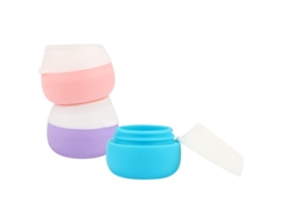 3 Pacotes de Potes de Silicone 20ml para Creme Maquiagem Amostras Lacradas Portáteis Leakproof para Lotion Shampoo