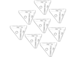 Nuobesty Conjunto De 8 Peças Suportes Canto Triangulares Em Acrílico Transparente, Conectores De Prateleira Pequenos Com