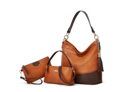 Conjunto De Bolsa Feminina De 3 Peças, Bolsa Elegante, Presente Ideal Para O Dia Dos Namorados E Aniversários (marrom Escuro) Cuich