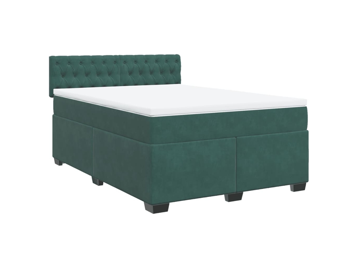Box Spring Bed, Box Spring Beds Vidaxl Verde Veludo (140 X 200 Cm)