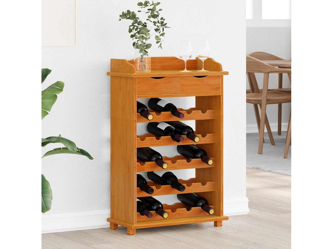 Vidaxl Escorredor De Vinho Castanho 58 X 28 X 90 Cm