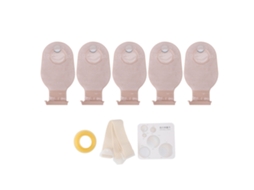 5pcs sacos de colostomia anti vazamento, cuidados de estoma ileostomia, suprimentos S/MARCA