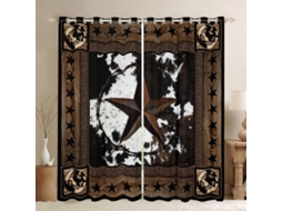 Cortinas Blackout Abstratas Com Estampa De Couro Vaca Para Crianças, Meninas E Adultos, Natal, Cortinas De Madeira Com