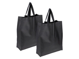 Conjunto de 2 Sacolas de Compras Dobráveis ​​em Tecido Não Tecido, Resistentes e Ecológicas, com Grande Capacidade de Armazenamento. GOKOCO