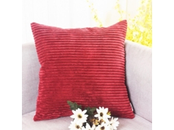 2026 funda de Almohada de Terciopelo Rayado Suave Decorativa para Sofá Cama, Conjunto de 2, 45x45cm, Rojo Oscuro