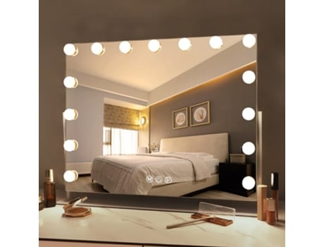 Espelho de Maquilhagem com 15 Lâmpadas de Luz LED em Estilo Hollywood  Quintela de Azurara • OLX Portugal