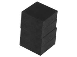 Conjunto De 4 Almofadas Quadradas Borracha Preta Para Amortecimento Vibrações, Isolamento Acústico E Resistência À