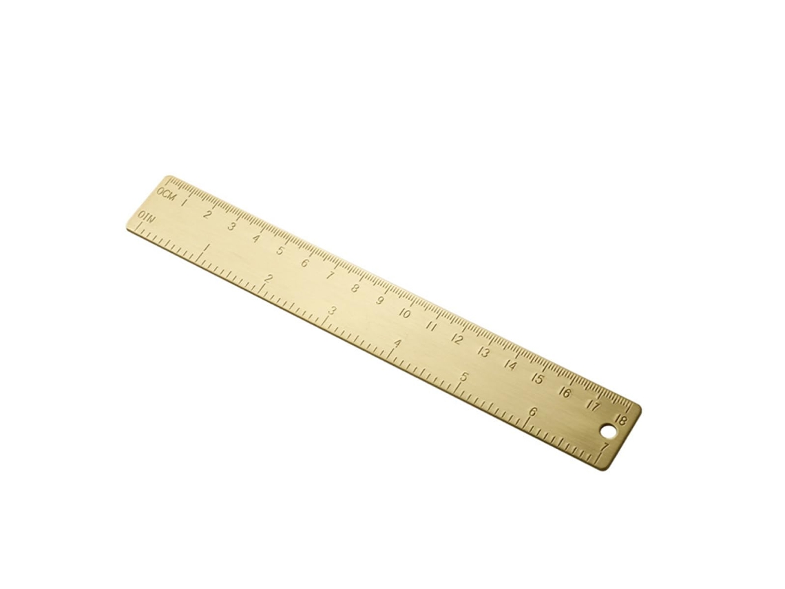 Régua De Latão Com Escala Dupla Magiclulu Para Medição Design Prático E Aparência Elegante Ideal Desenho Escritório