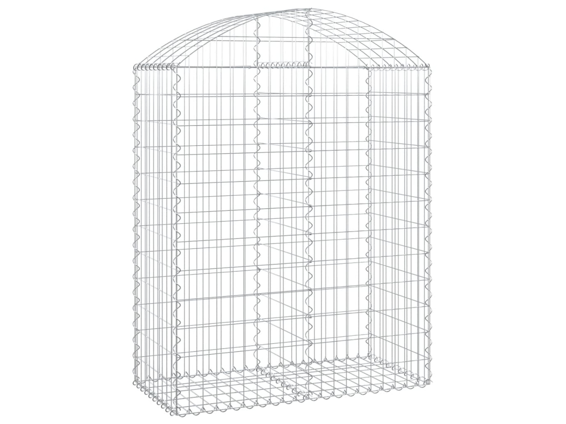 Gabion Basket, Gabion Baskets Vidaxl Prateado Ferro (100 X 50 X 120/140 Cm)