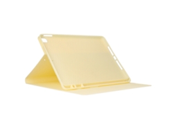 Capa De Couro Pu Durável E Confortável Para Tablet Ios De 10.2 A 10.5 Polegadas Amarela Com Função De Suporte