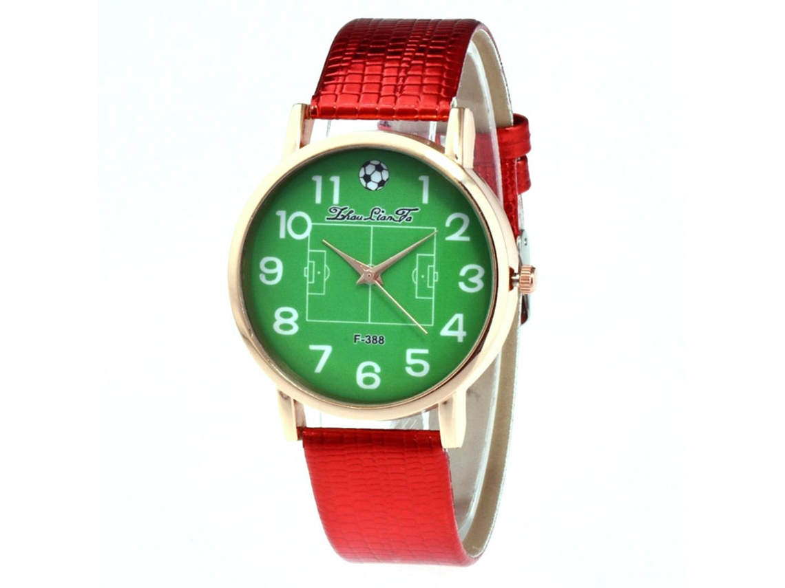 Relógio masculino em couro PU, estilo casual, 4 cores, quartzo, aço, vermelho