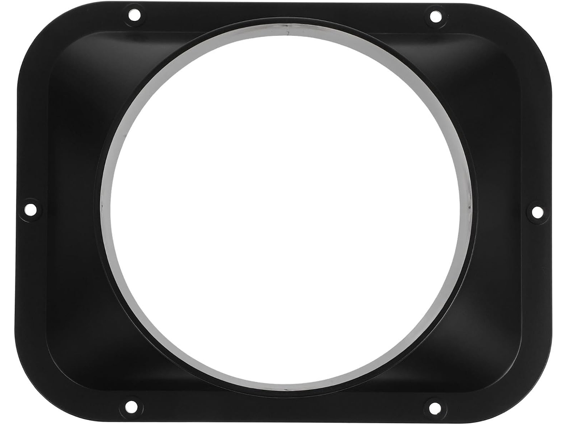 Flange Parede Em Abs Preto Para Duto de Ar Quadrado, Alta Resistência.
