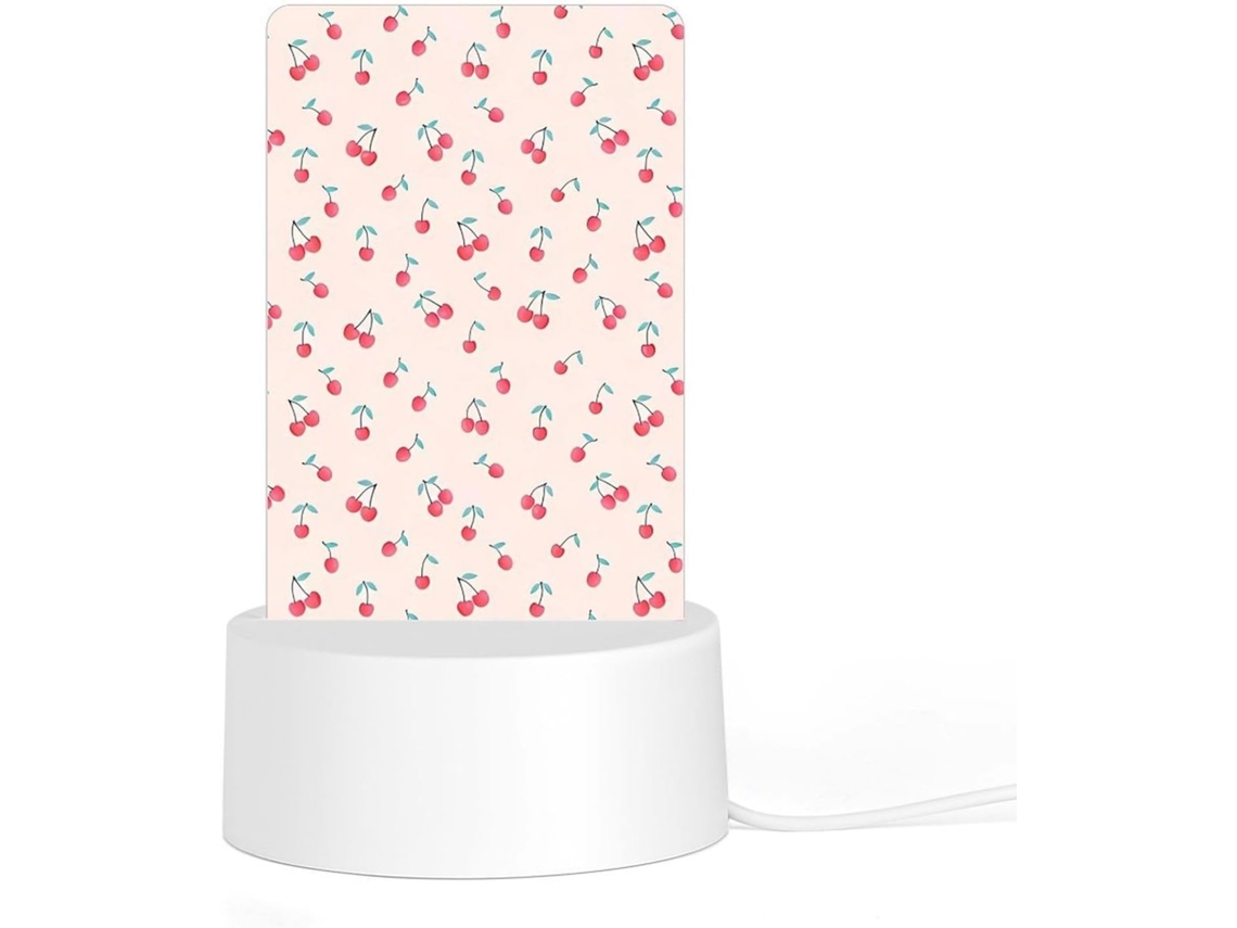 Charmosa luminária noturna em formato de cerejeira vermelha, durável e resistente a curtos-circuitos, com LED sem sobretensão.