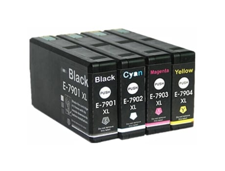 Pack 4 Tinteiros Compatíveis Epson T7901/T7911 T7902/T7912 T7903/T7913 T7904/T7914 79XL para Wf 5620Dwf Wf 5110Dw