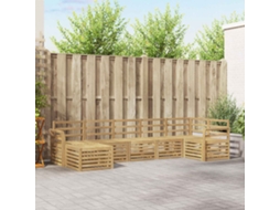 Vidaxl Conjunto De Sofás Para Exterior 7 Unid. Branco