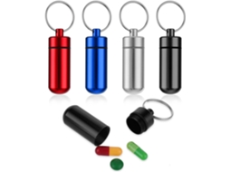 1 Porta, Comprimidos/organizador De Chaveiro Portátil, Estojo Organizador Para Chaveiro, Caixa De Bolso, Comprimidos, Frasco, Lembrete De Horário