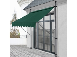 Toldo Articulado PRO.TEC Stem 250 x 120 x 220-309 cm Verde escuro