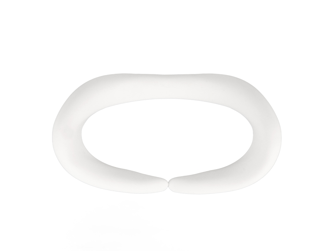 Almofada Ocular de Silicone S/MARCA para Meta Quest 3, resistente ao suor e água, branca