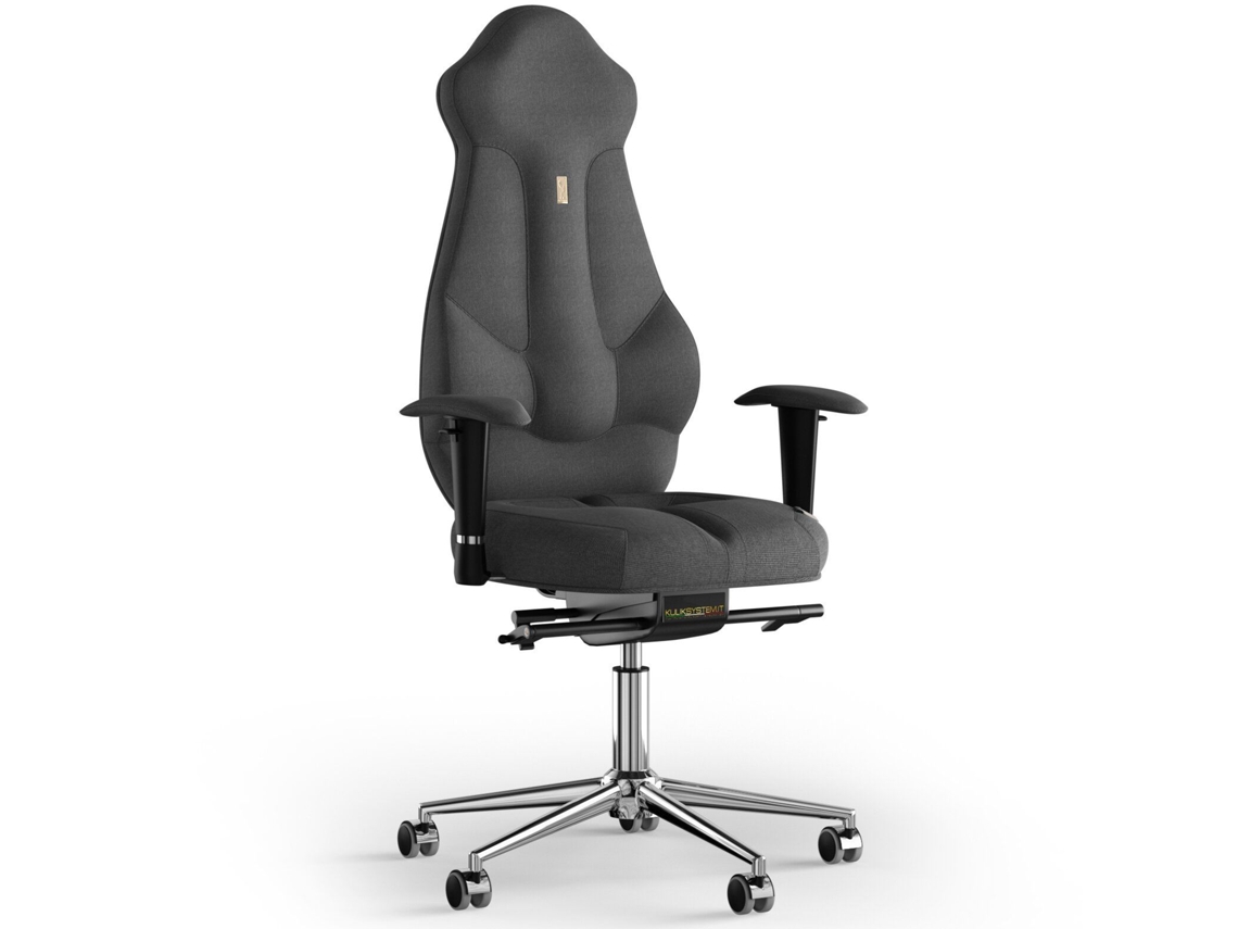 Cadeira de Escritório Ergonómica KULIK Tecido Imperial (Azur - Cinzento -130x50x50cm)