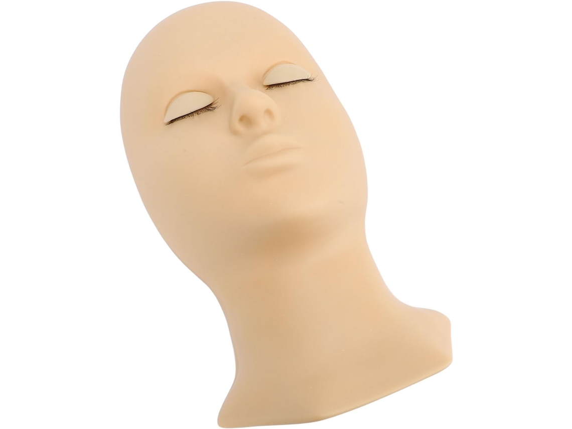 Cabeça de manequim SFUSHOS, silicone, dobrável