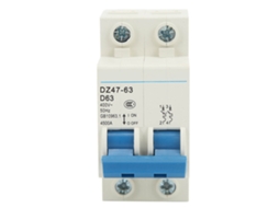 Disjuntor Automático Miniatura 2p 63a Isolador De Corrente Residual Din Rail 400v