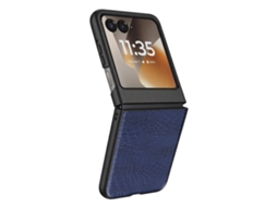 Capa Para Motorola Razr 70 Efeito Couro Croco Ecrã Externo Livre