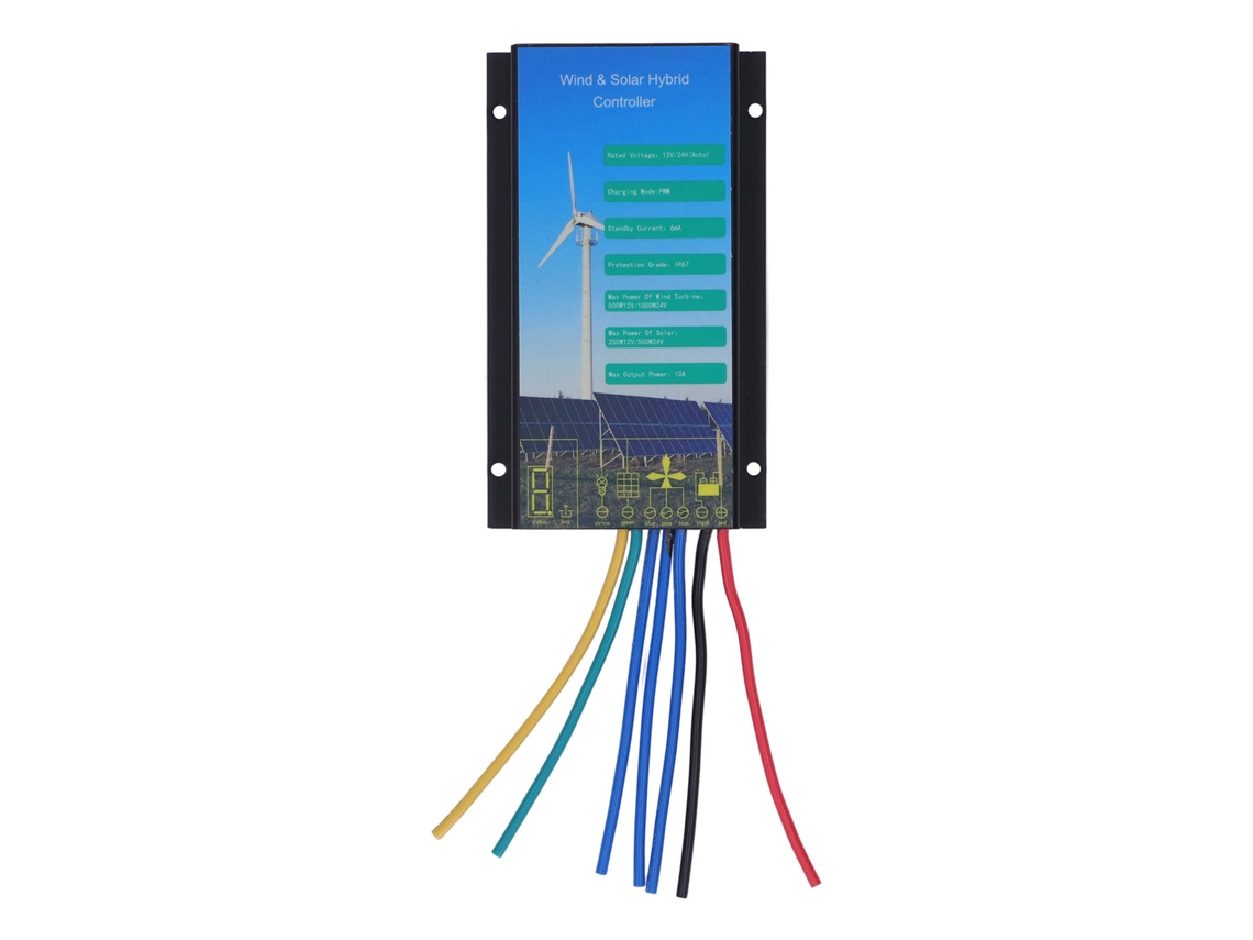 Controlador de Carga Híbrido Eólico Solar Ip67 para Turbina Eólica Y Panel Solar 12 24v