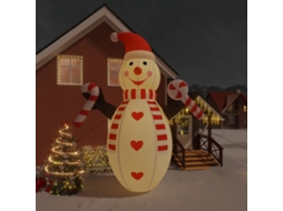 Vidaxl Boneco De Neve Insuflável Com Luzes Led 630 Cm
