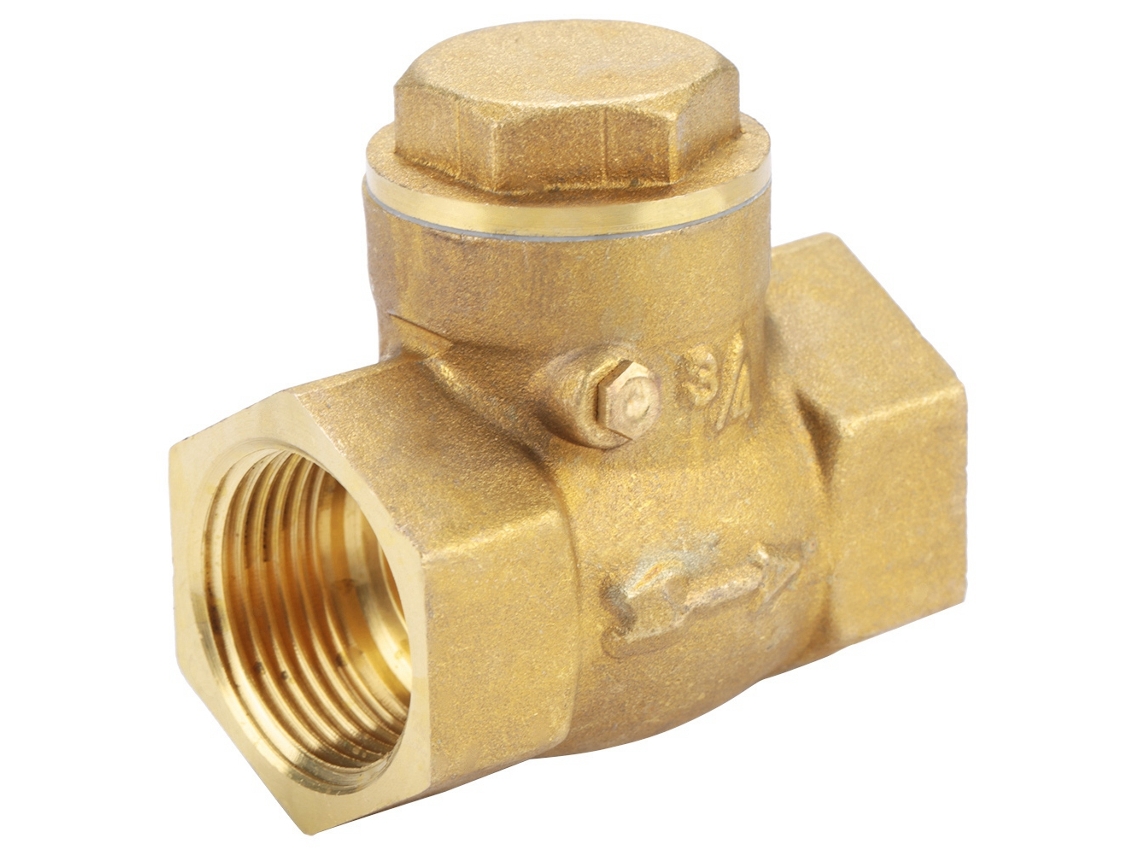 Válvula De Retenção Unidirecional Brass Laxiscreed Com Fluxo Swing Compacto