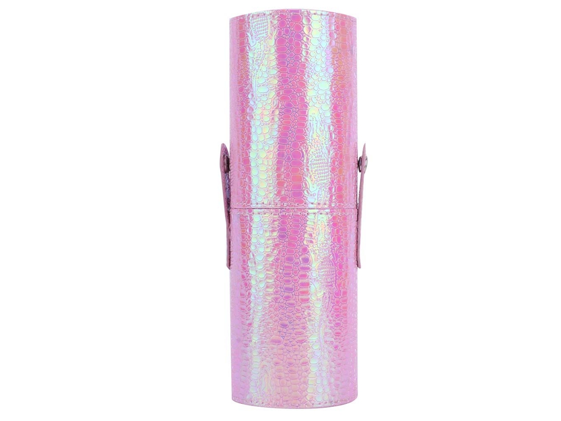 Organizador De Pincéis De Unhas E Maquiagem Estojo Bolsa Rosa Porta-lápis Redondo