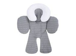 Primerox coxim de Proteção para Carrinho de Bebê Acessório Cabeça Corpo Duas Faces Cinza