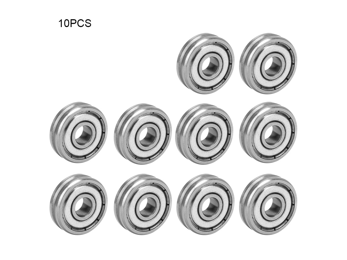 10pcs Rolamento De Bola V624zz Sulco V 3x13x6mm Aço Carbono Plano Trilho
