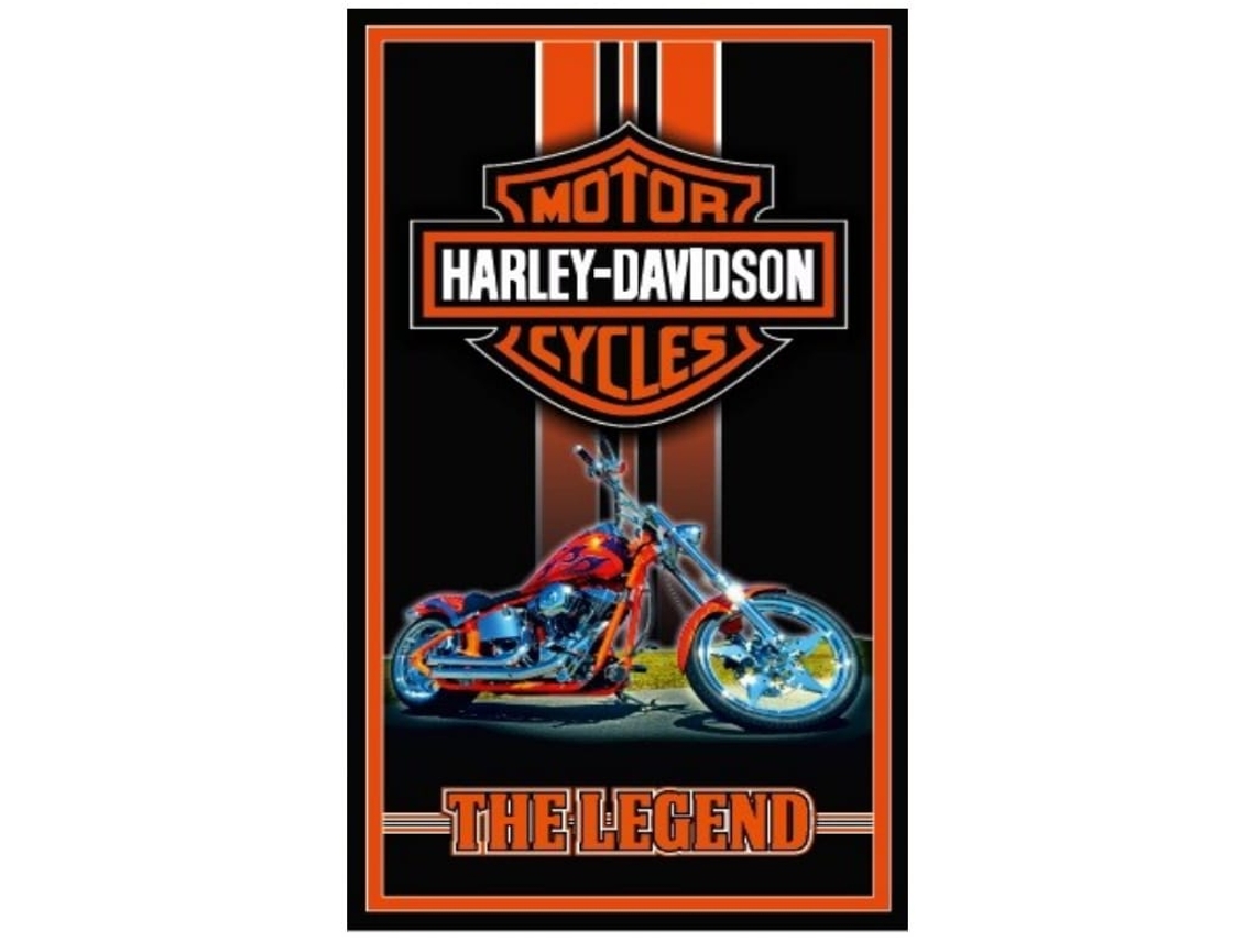 Toalha De Praia Microfibra Harley Davidson The Legend