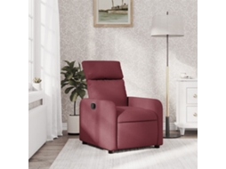 Vidaxl Poltrona Reclinável Tecido Vermelho Tinto