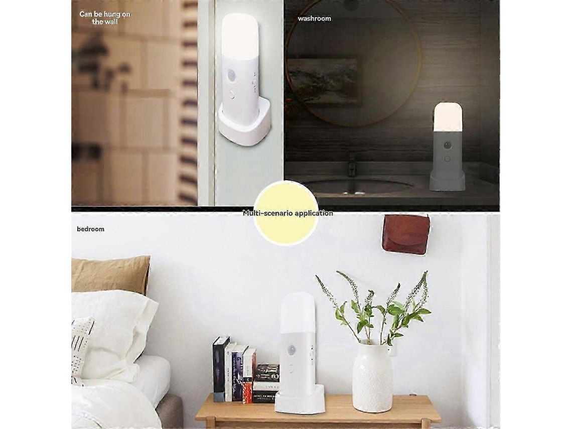 Luminária Noturna Led com Sensor de Movimento Getit e Função de Intensidade Ajustável, Compatível com Iluminação de Quartos e Corredores BRILVIBERA